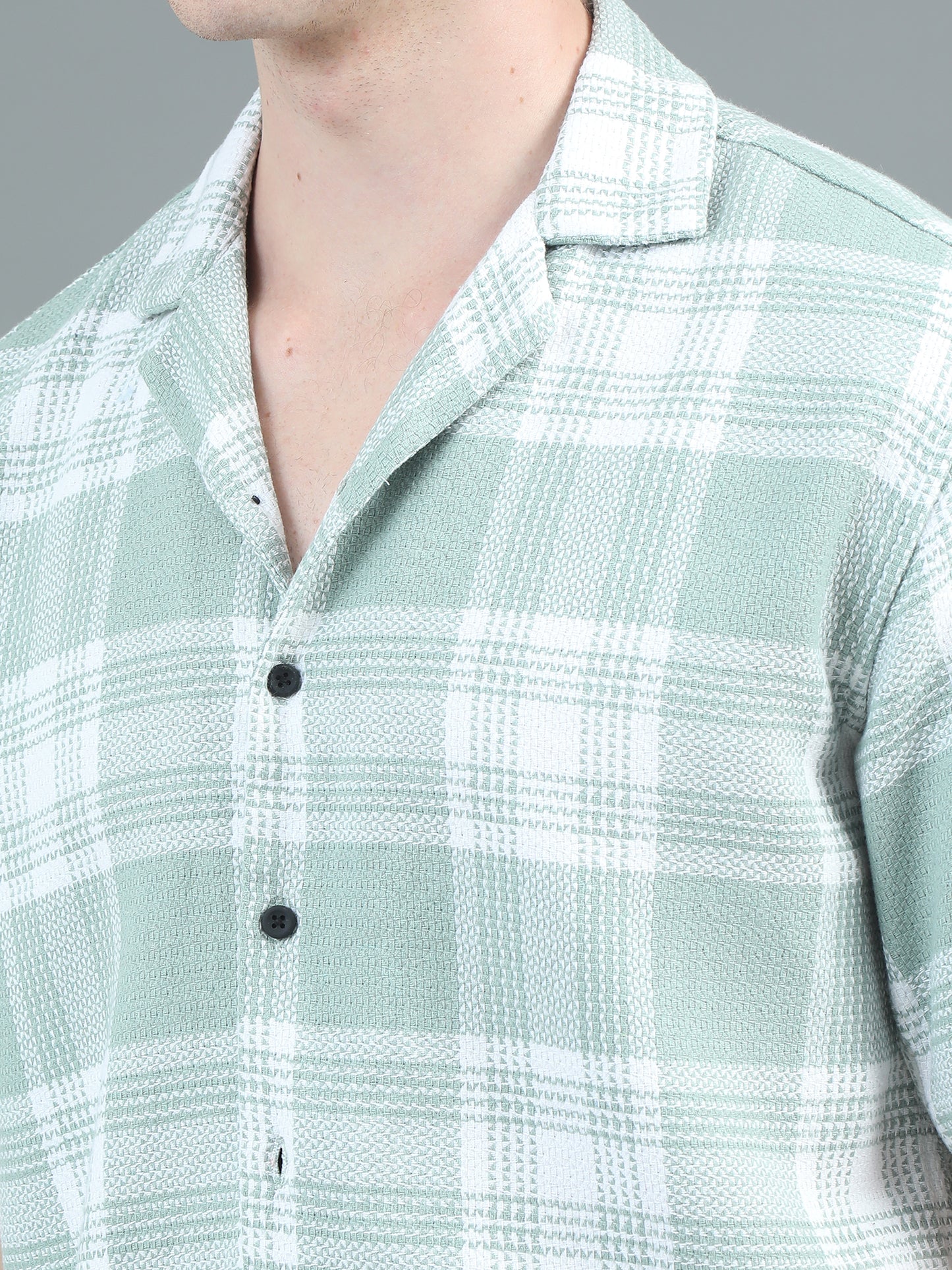 Solace Green Checks Relaxed Shirt