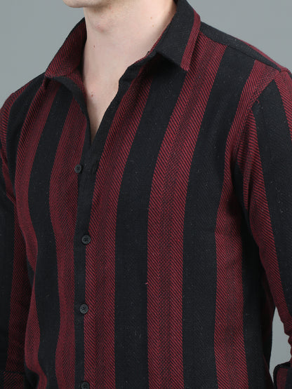 Avion Black Striped Shirt