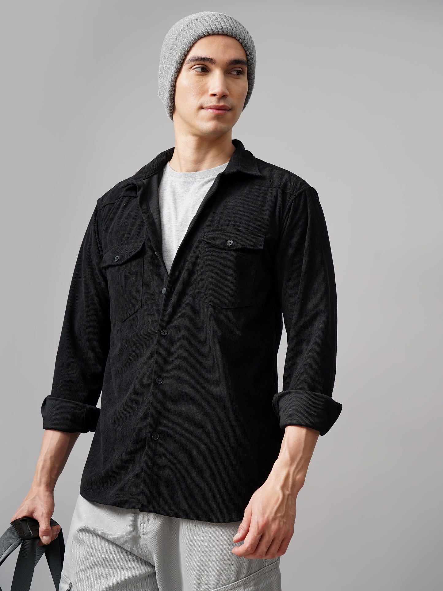 Cordage Double Pocket Black Shirt