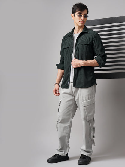 Cordage Double Pocket Olive Shirt