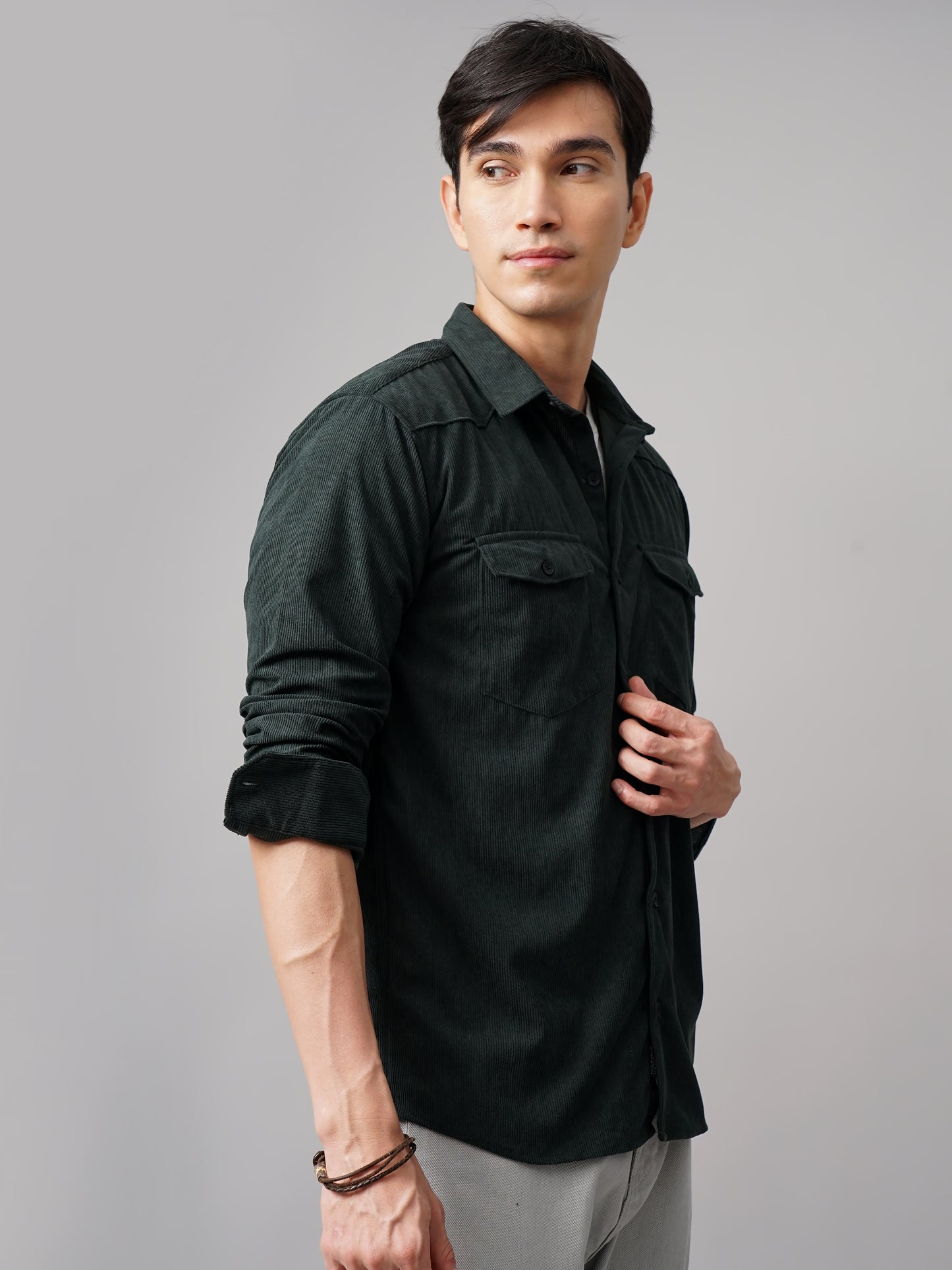 Cordage Double Pocket Olive Shirt