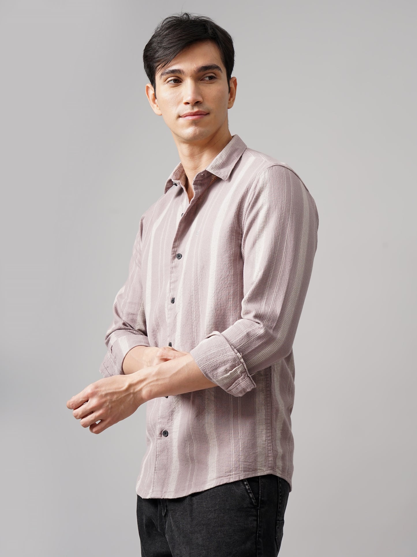 Amble Striped Mauve Shirt