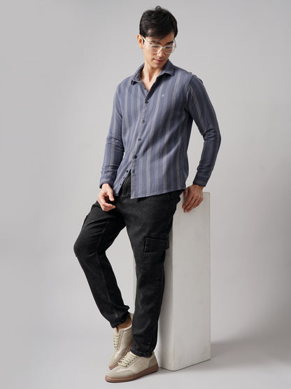 Alton Striped Grey Shirt