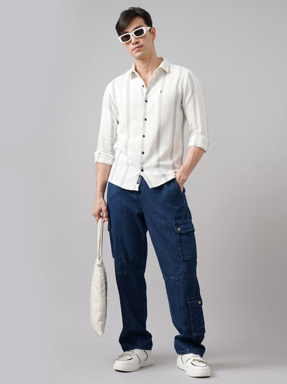 Alton Striped White Shirt