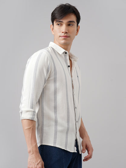 Alton Striped White Shirt