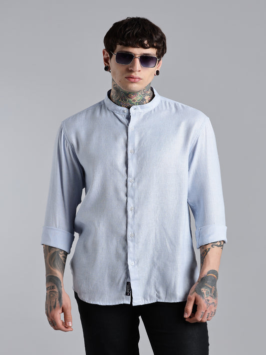 Breezy Blue Linen Shirt