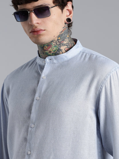 Breezy Blue Linen Shirt