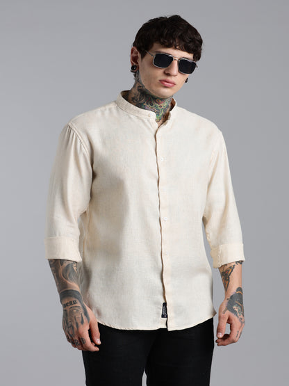 Breezy Beige Linen Shirt