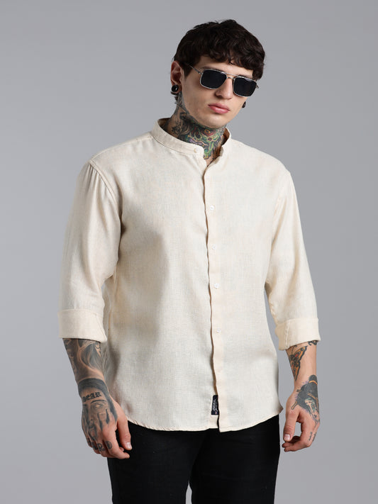 Breezy Beige Linen Shirt