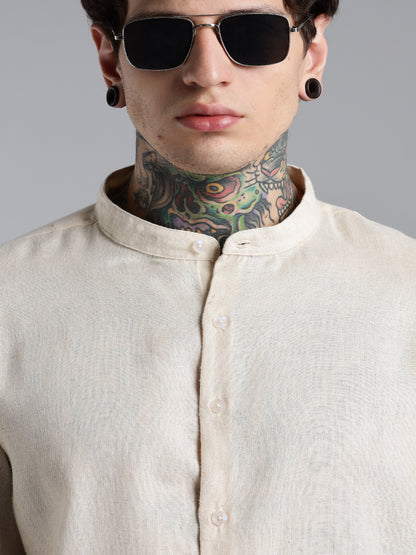 Breezy Beige Linen Shirt