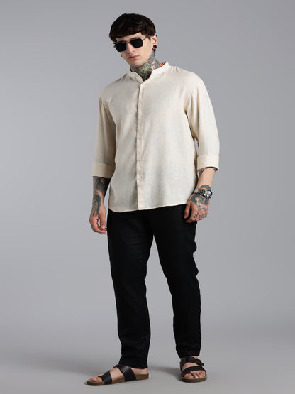 Breezy Beige Linen Shirt