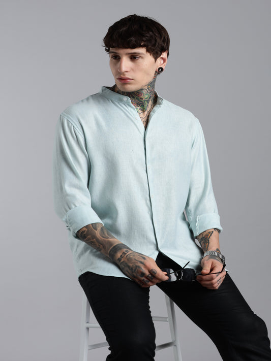 Breezy Green Linen Shirt