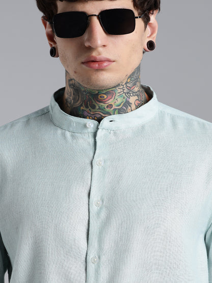 Breezy Green Linen Shirt