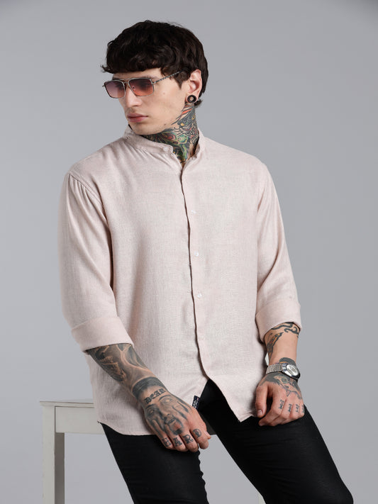 Breezy Pink Linen Shirt