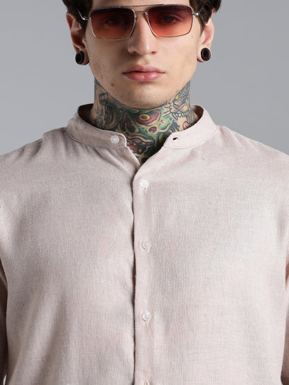Breezy Pink Linen Shirt