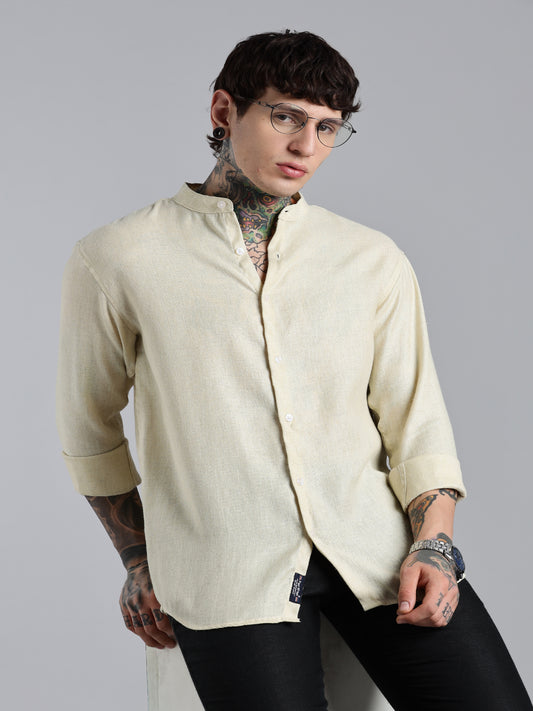 Breezy Yellow Linen Shirt
