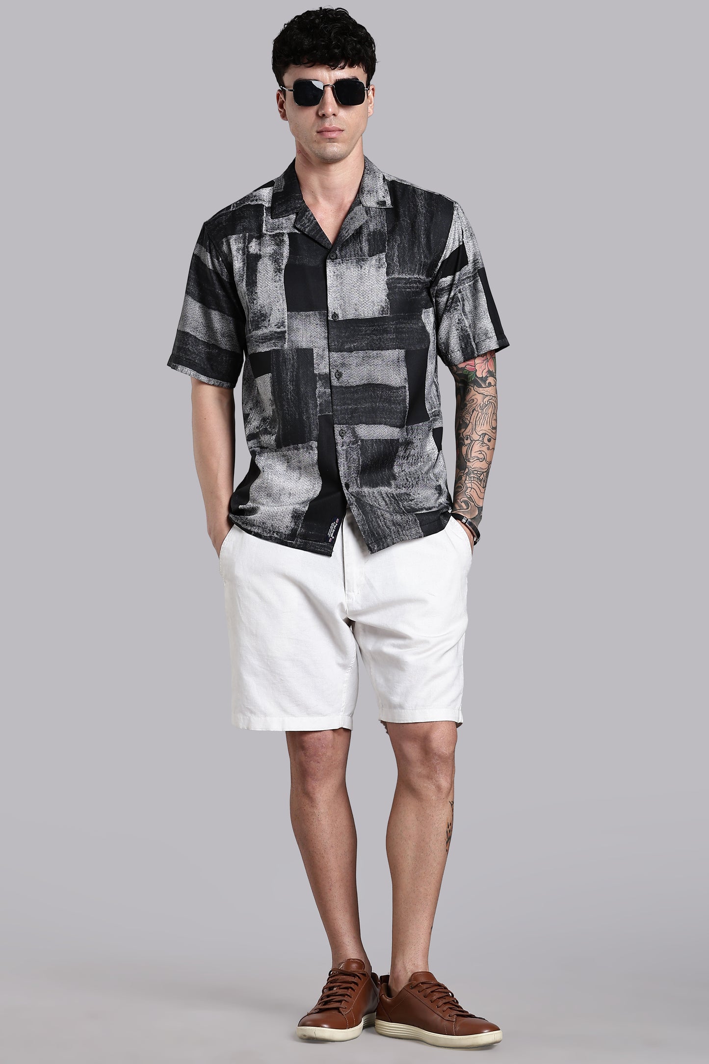 Fiero Black Abstract Shirt