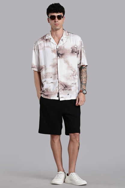 Tintor Beige Printed Shirt
