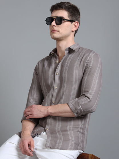 Zane Brown Stripes Shirt