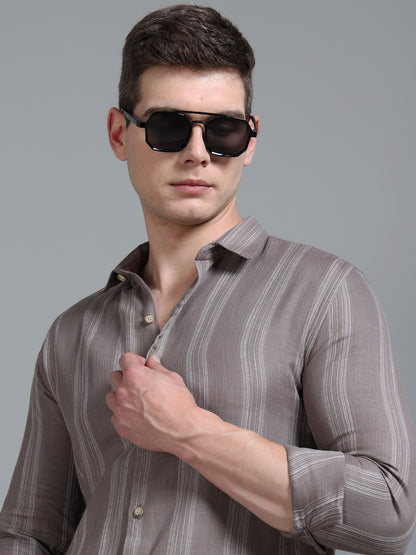 Zane Brown Stripes Shirt