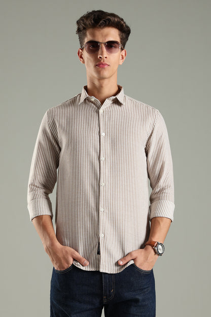 Looma Brown Stripes Shirt