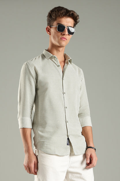 Looma Green Stripes Shirt