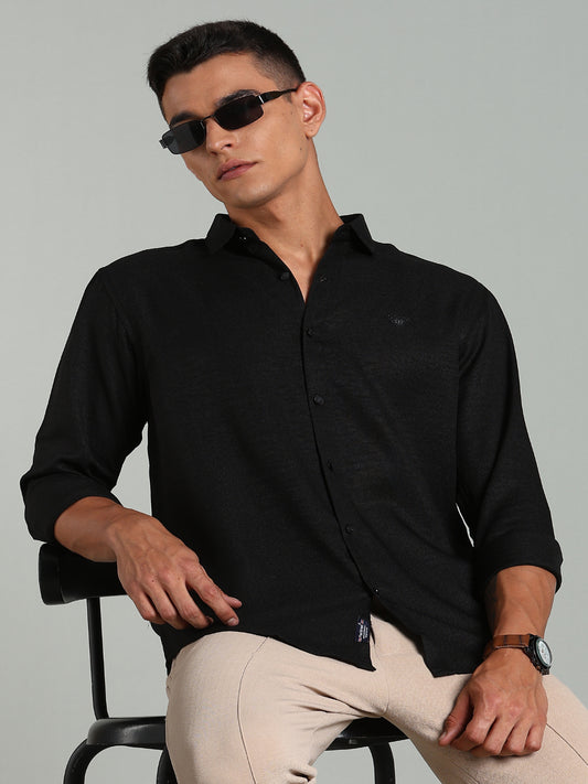 Striv Black Solid Shirt