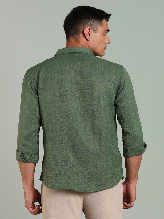 Striv Green Solid Shirt