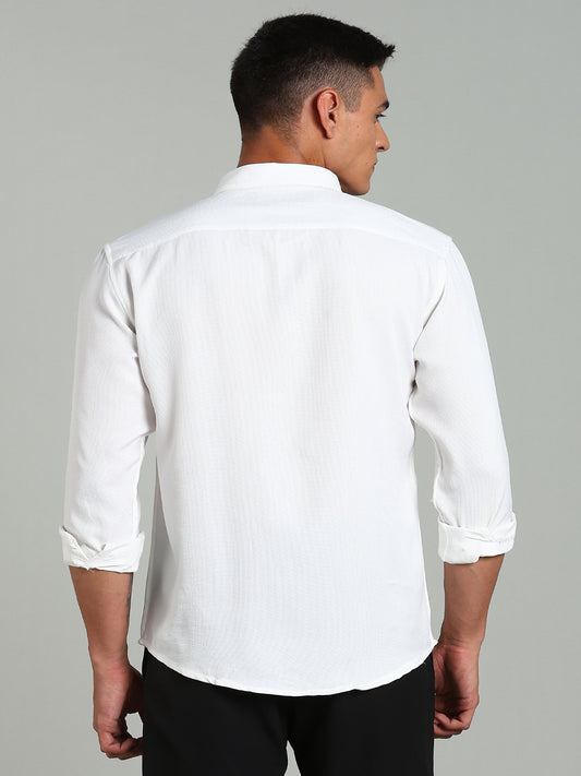 Striv White Solid Shirt