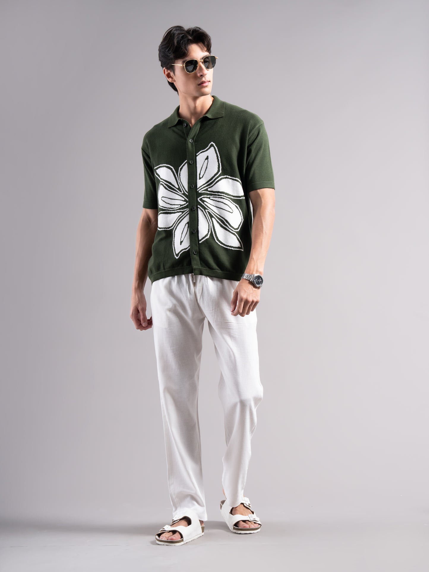 Alvar Olive Knit Shirt