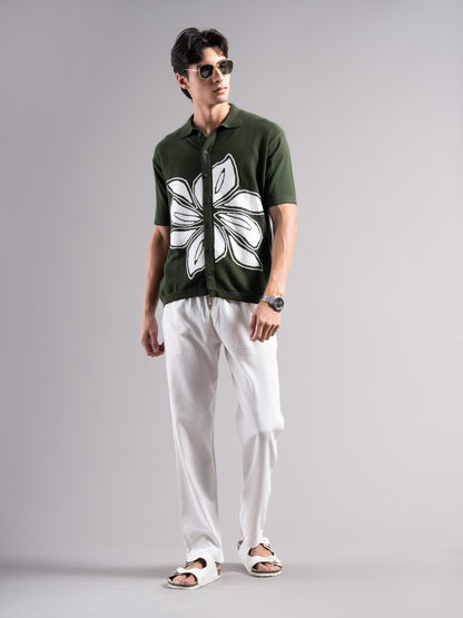 Alvar Olive Knit Shirt