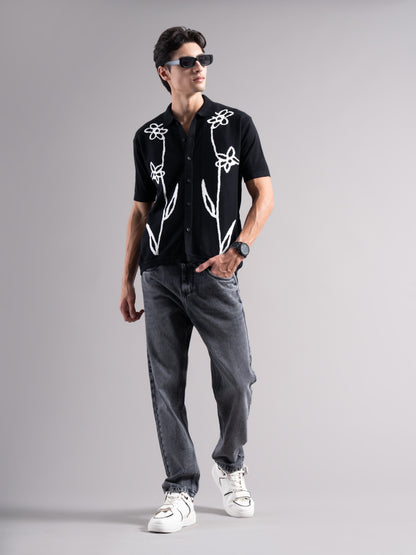 Arlo Black Knit Shirt