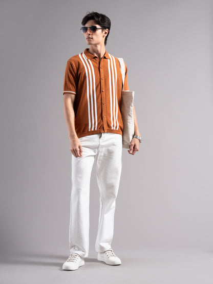 Aldor Rust Knit Shirt