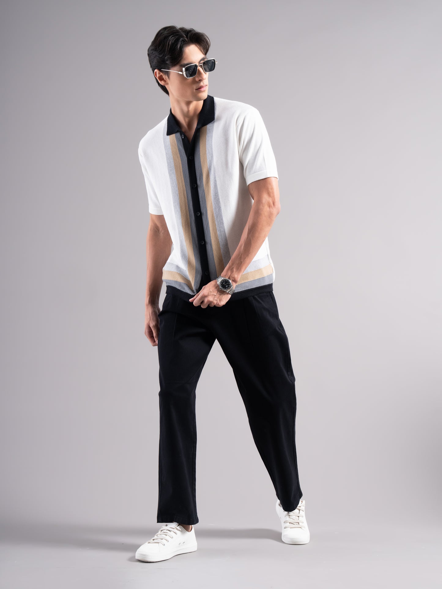 Aldren White Knit Shirt