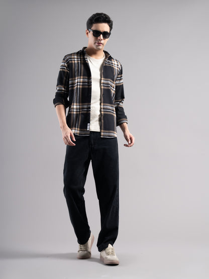 Auron Black Checks Shirt