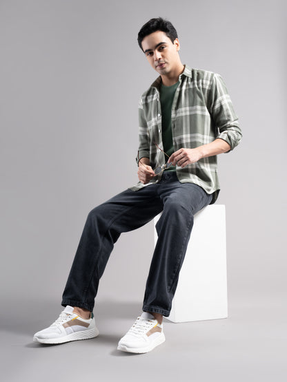Avrik Green Checks Shirt