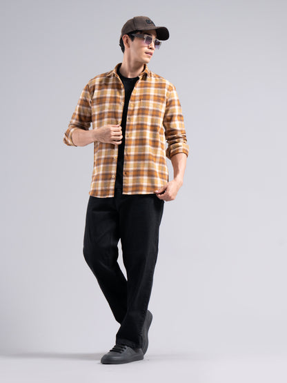 Balen Brown Checks Shirt