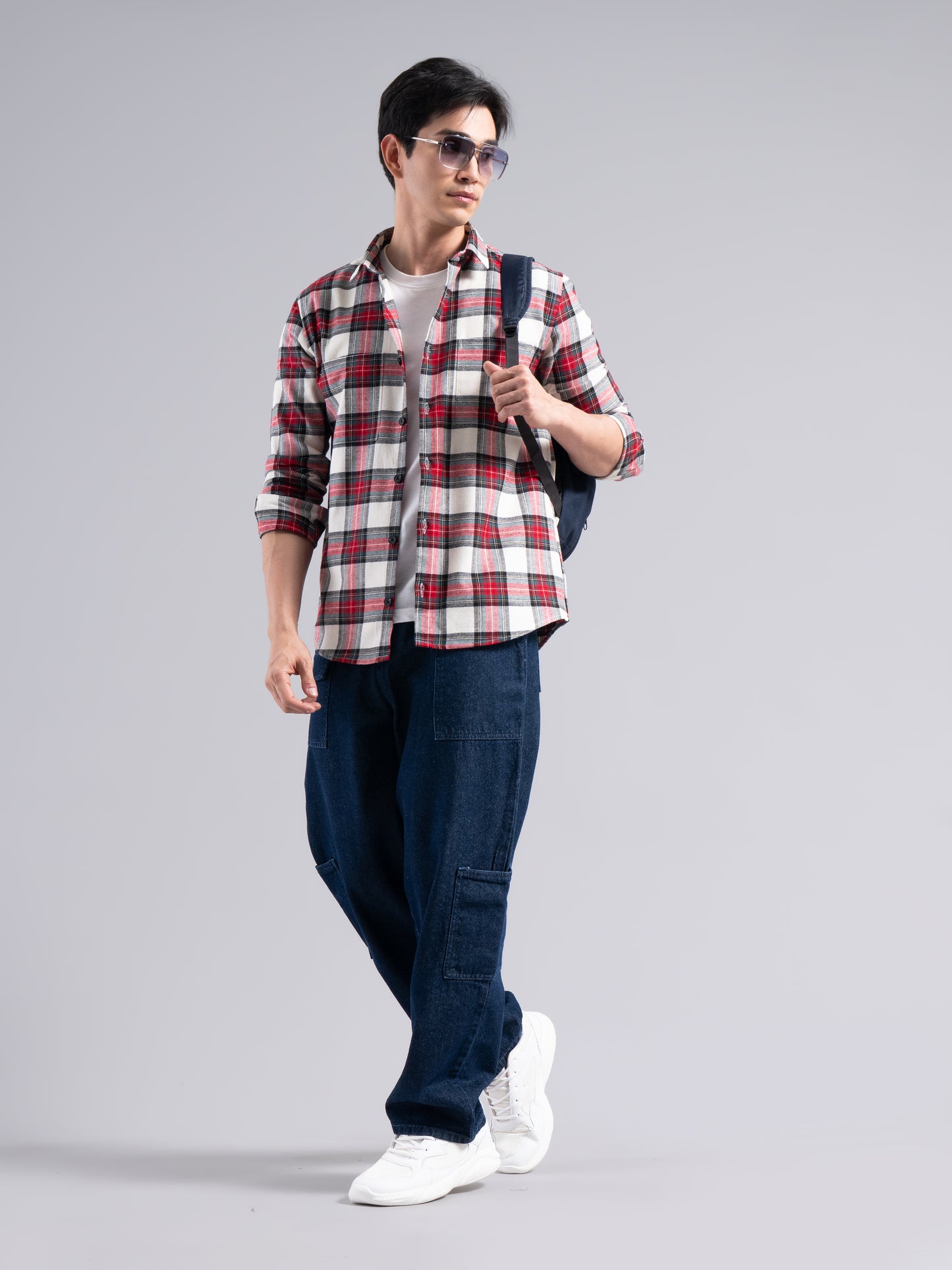 Bekor White Checks Shirt