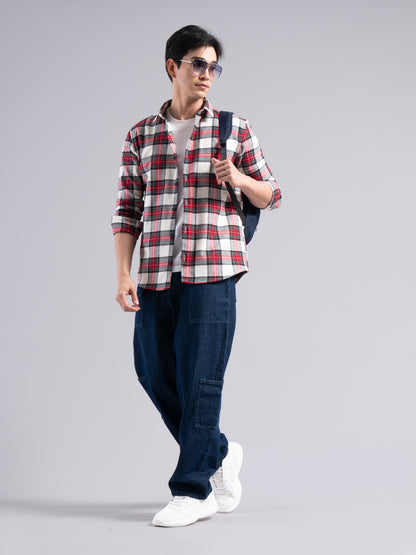 Bekor White Checks Shirt