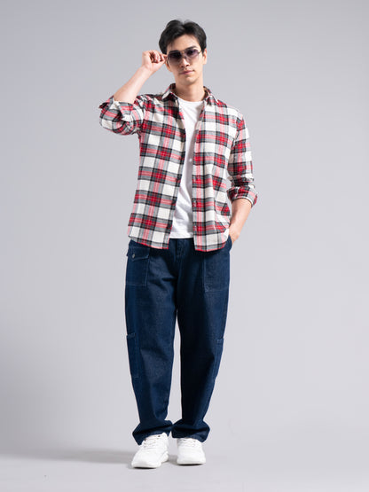 Bekor White Checks Shirt