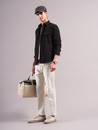 Belmor Coffee Corduroy Shirt