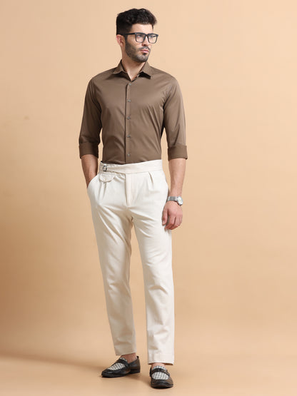Caden Brown Solid Shirt