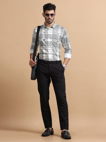 Braven White Checks Shirt