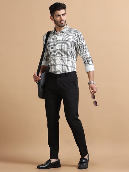 Braven White Checks Shirt