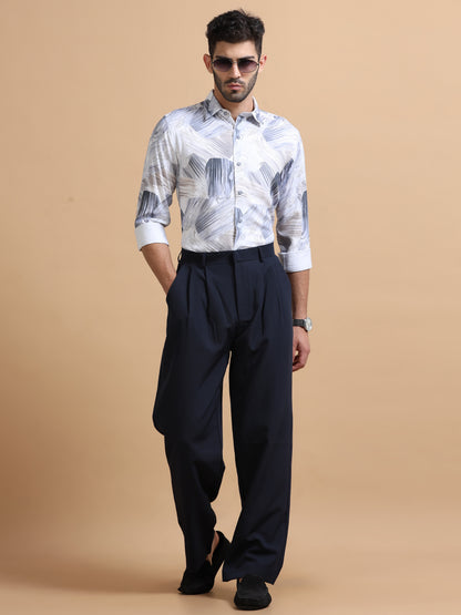 Bren Blue Abstract Shirt