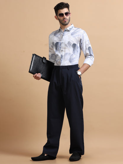 Bren Blue Abstract Shirt