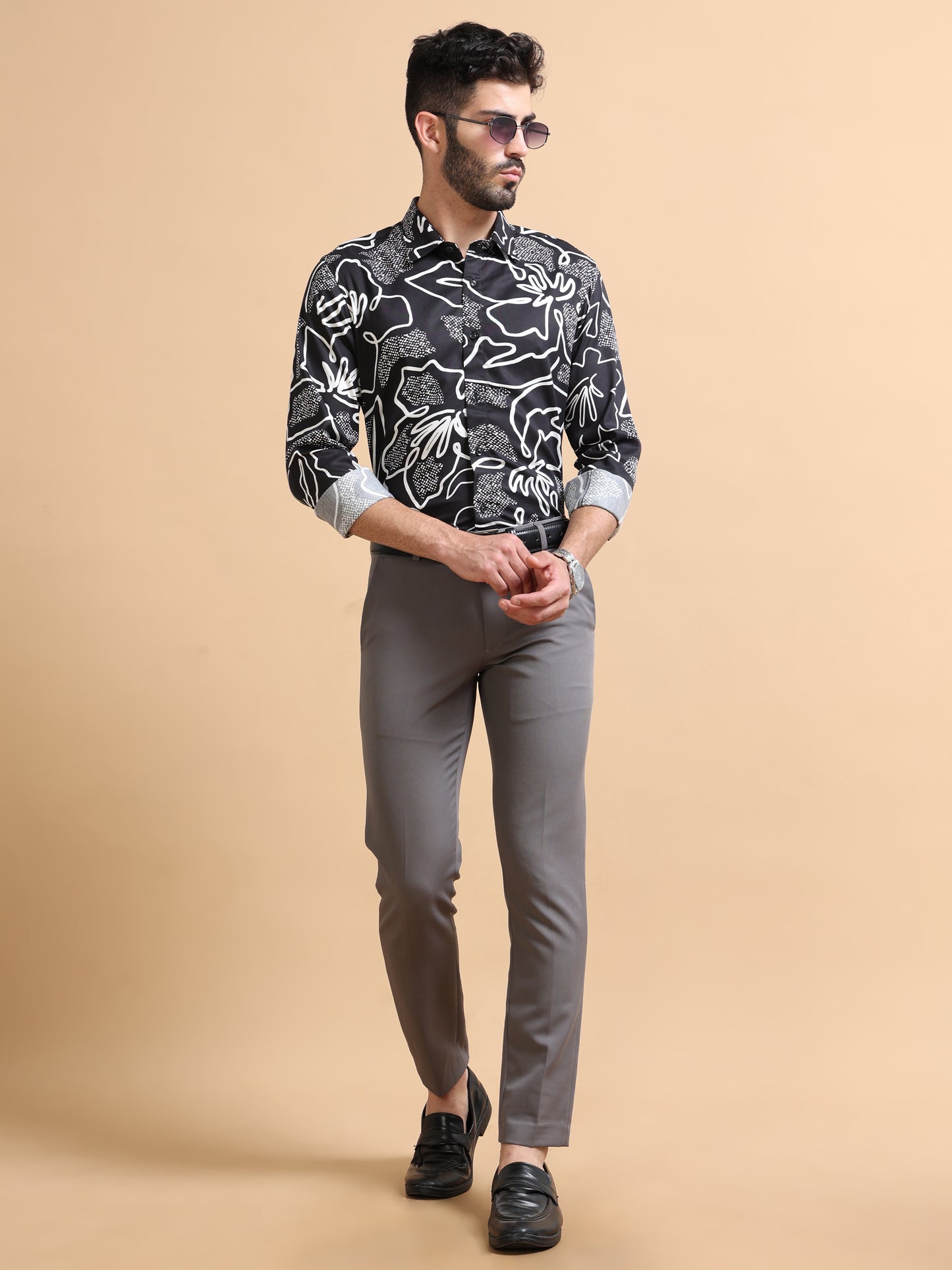 Brenor Black Abstract Shirt