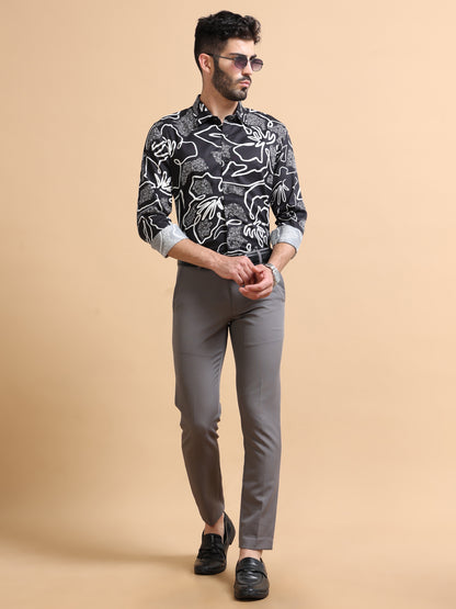 Brenor Black Abstract Shirt