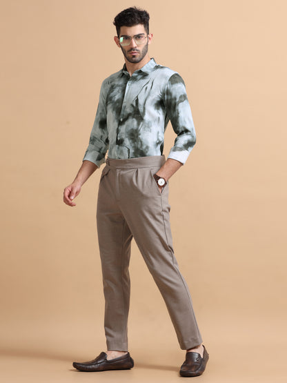 Brenz Grey Abstract Shirt