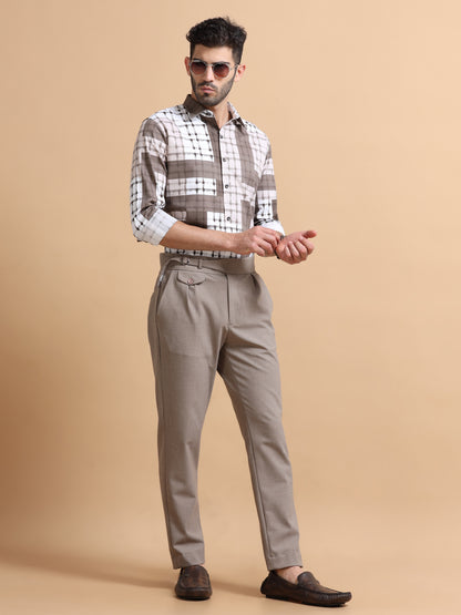 Bronf Brown Checks Shirt